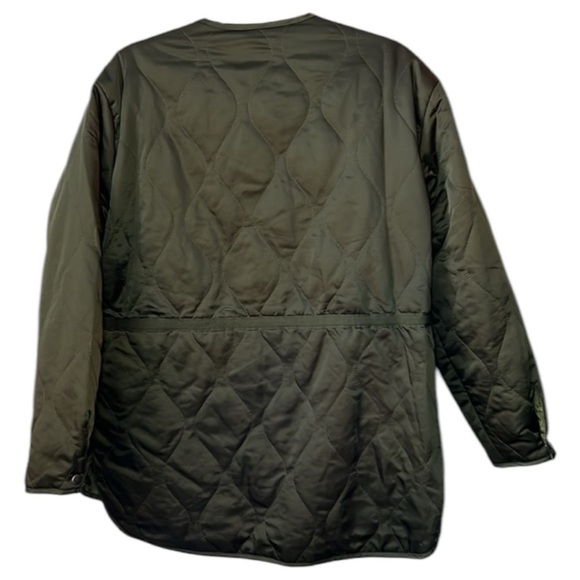Oat New York Olive Green Quilted Jacket Size M - Picture 2 of 9